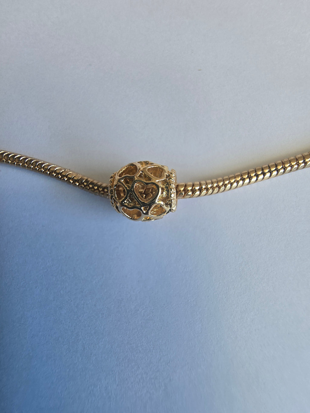 Gold charm fits all charm bracelets