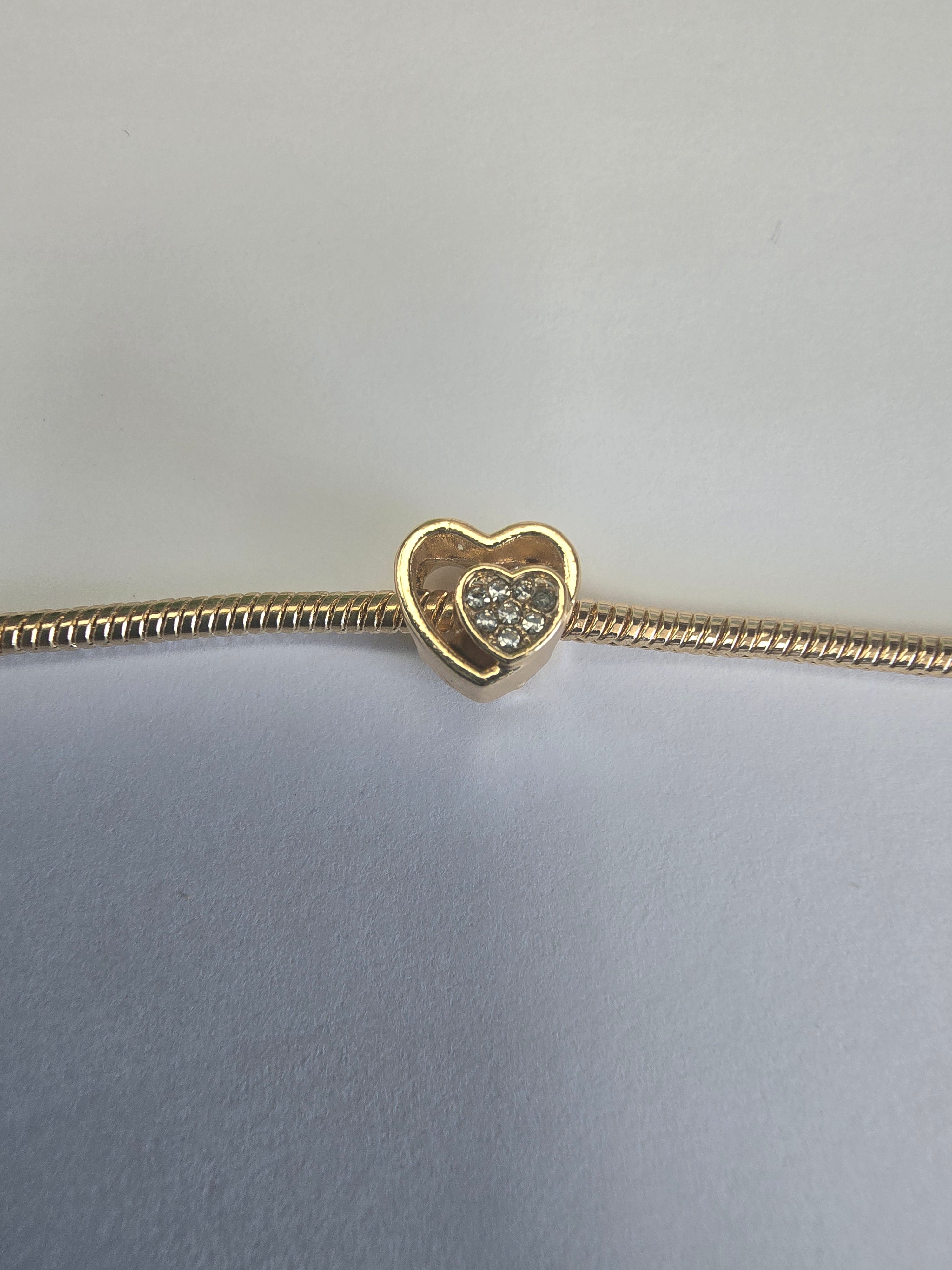 Gold charm fits all charm bracelets