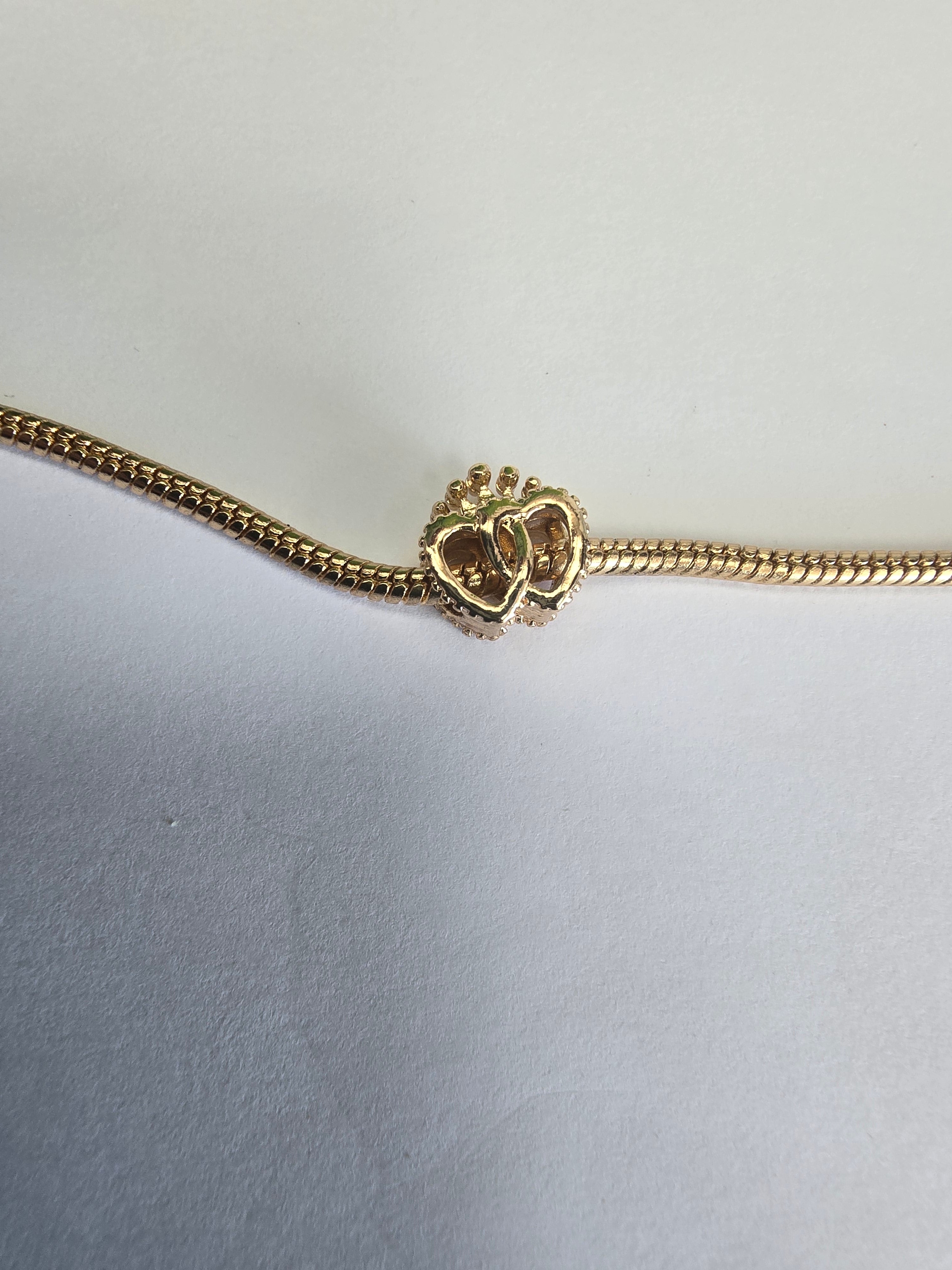 Gold charm fits all charm bracelets