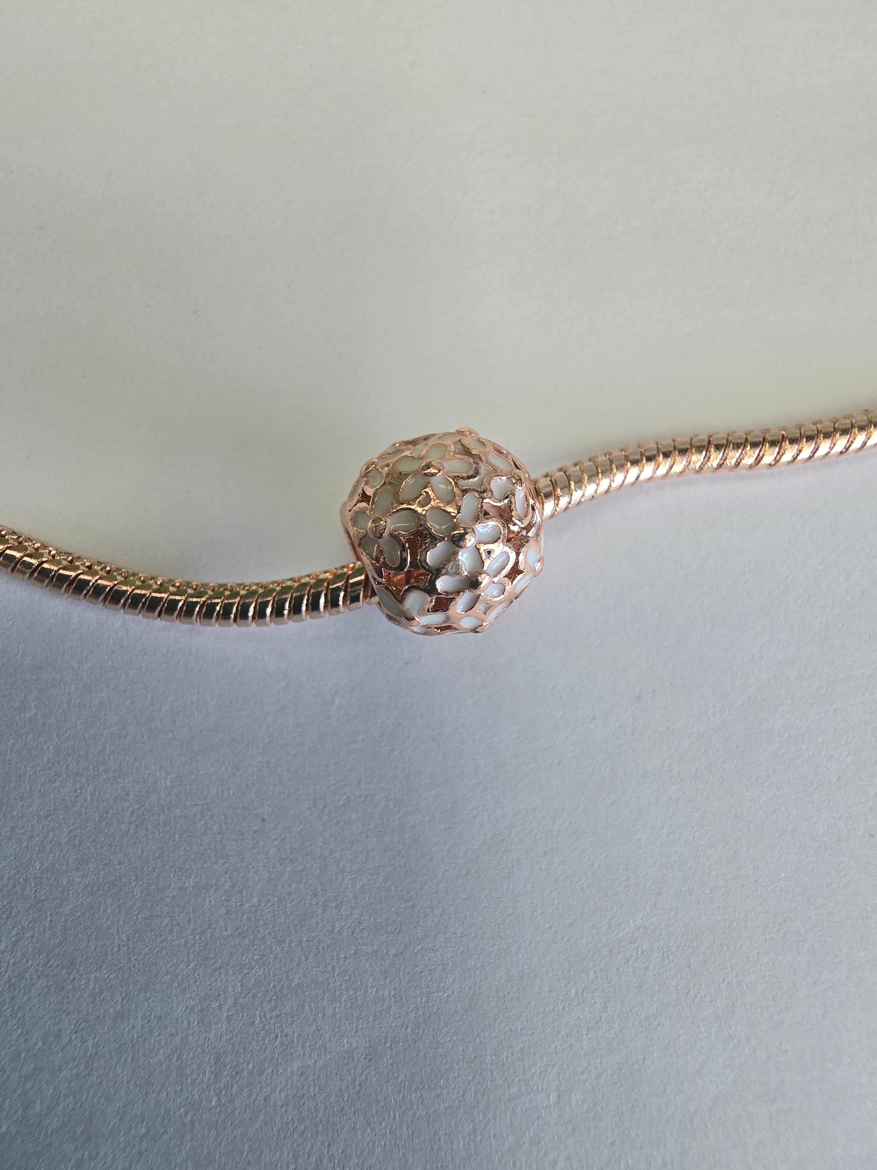 Rose Gold charm fits all charm bracelets
