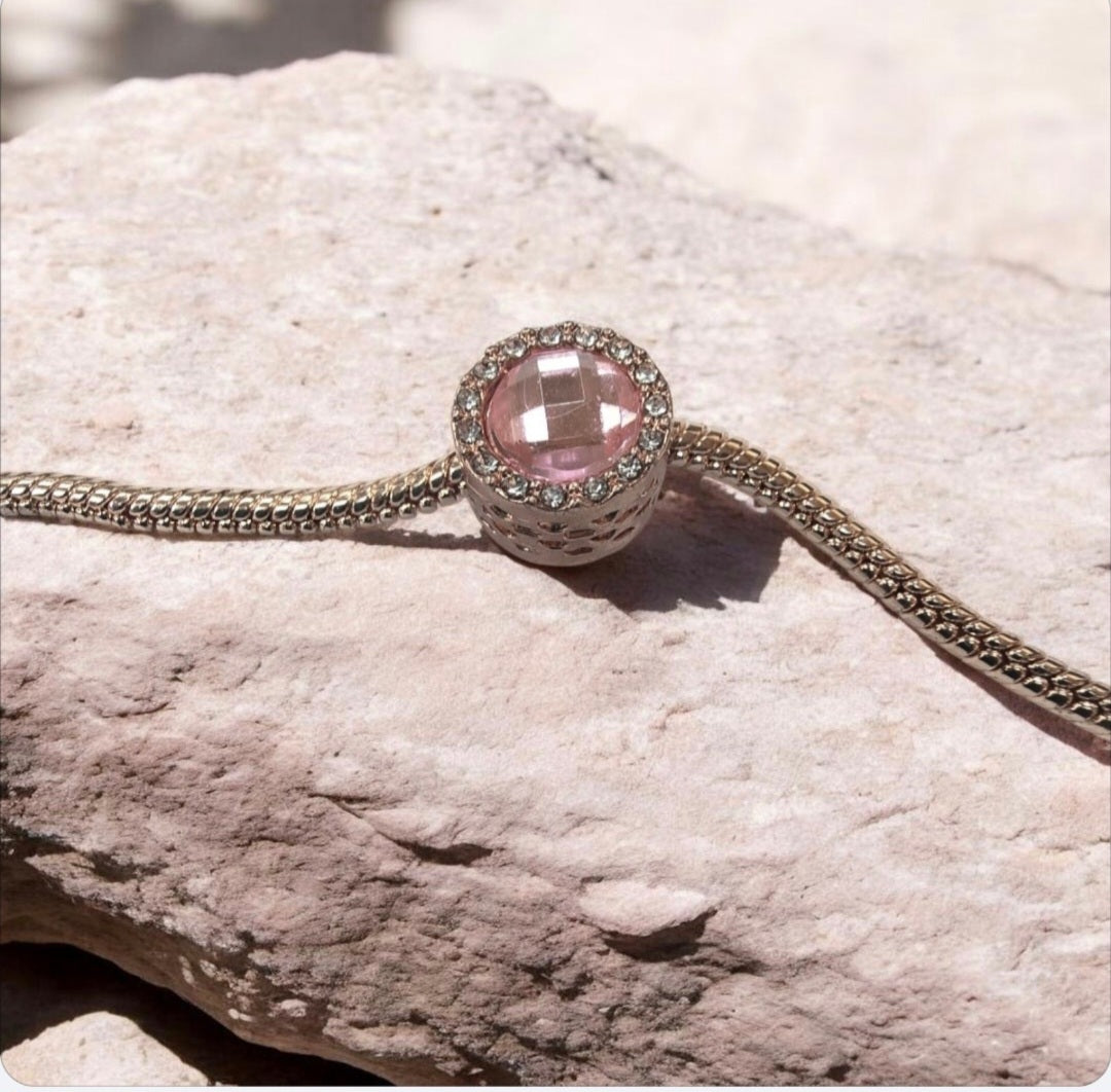 Rose Gold charm fits all charm bracelets