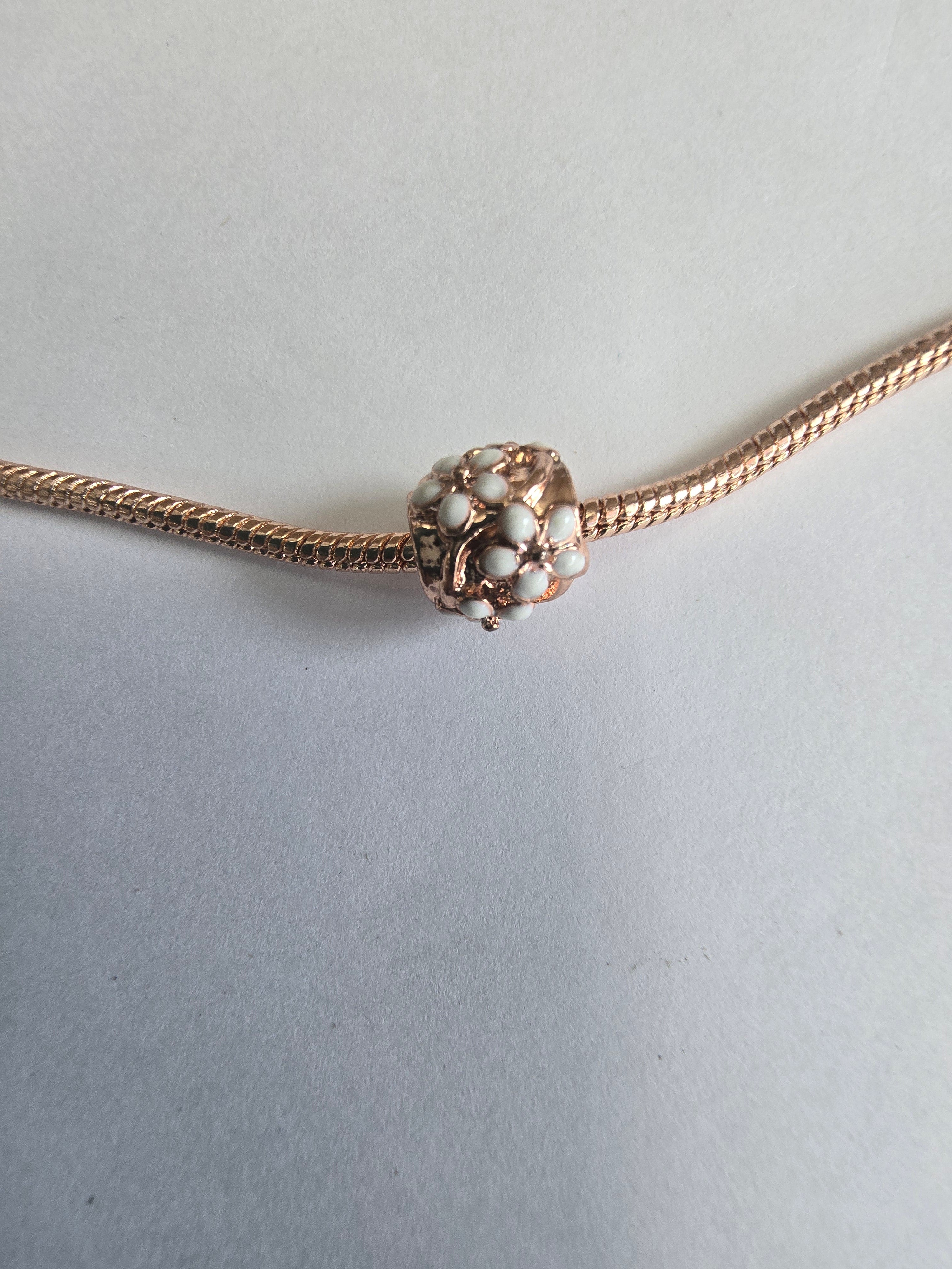 Rose Gold charm fits all charm bracelets