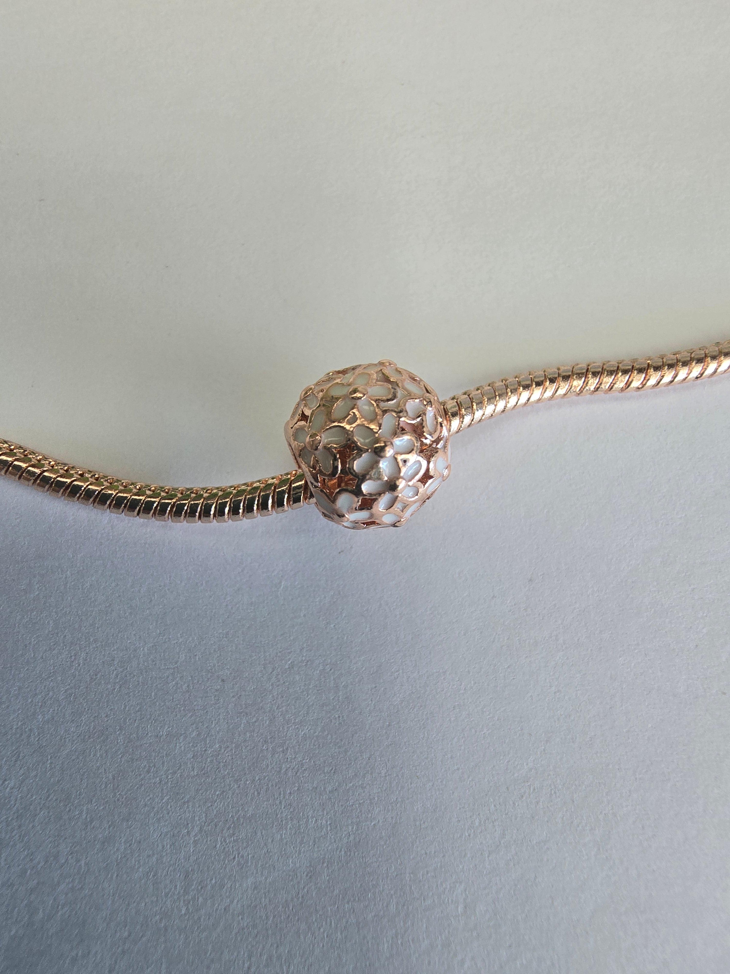 Rose Gold charm fits all charm bracelets