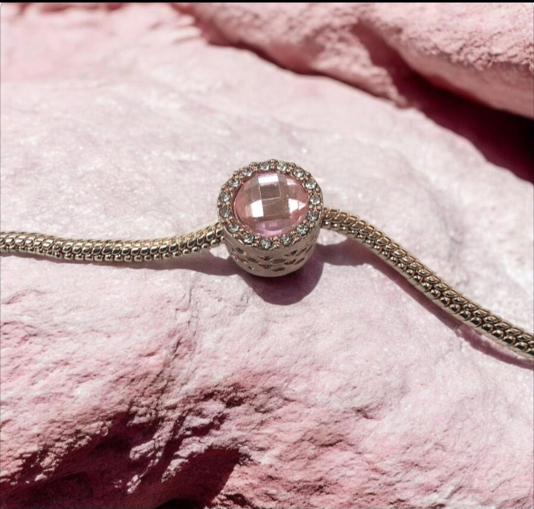 Rose Gold charm fits all charm bracelets