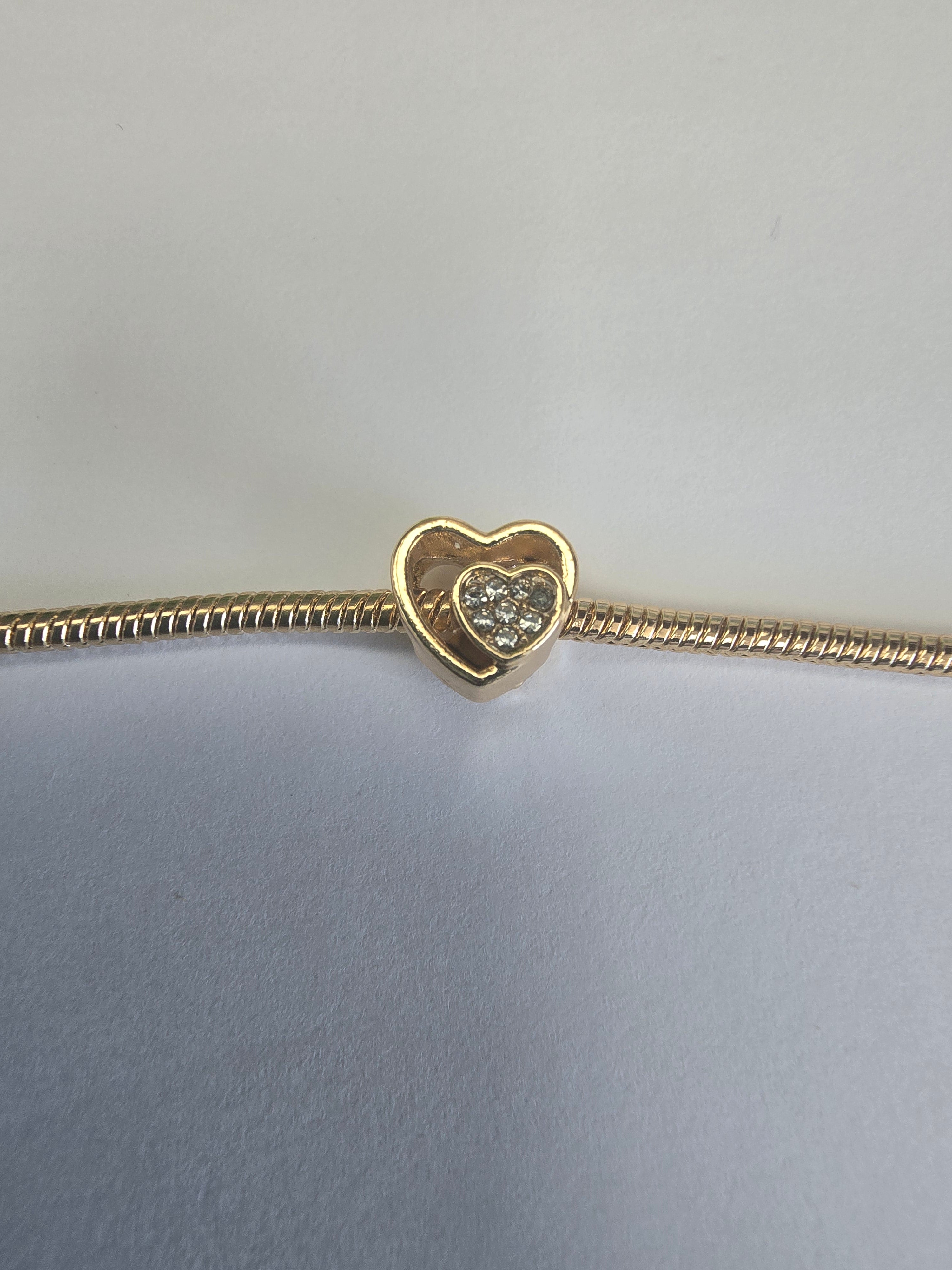 Gold charm fits all charm bracelets